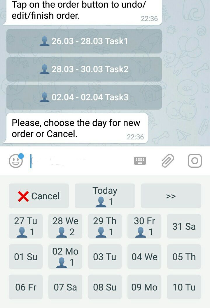 Scheduled orders